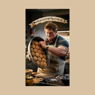 When the going gets tough, tough guys bake stuff. T-Shirt