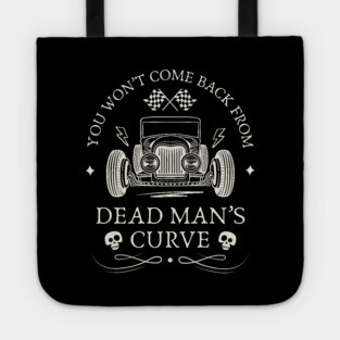 Dead Man's Curve Back Print Tote
