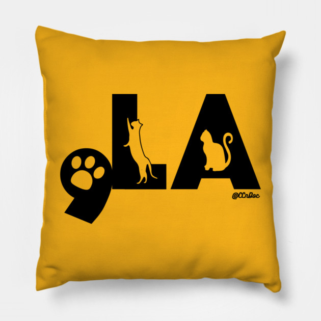 , La - Kamala - Crazy Cat Ladies for Kamala - Black Writing Pillow by CCnDoc