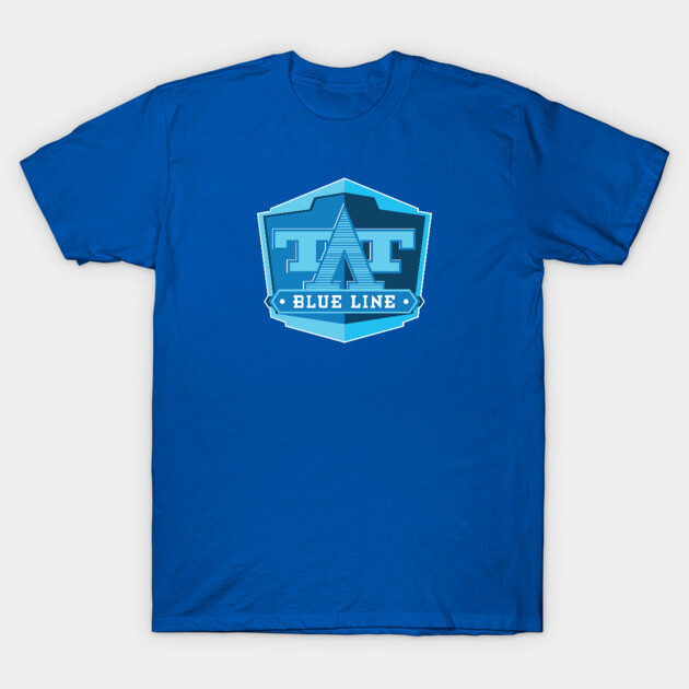 Tomorrowland Transit Authority PeopleMover Blue Line T-Shirt by GoAwayGreen
