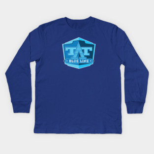 Tomorrowland Transit Authority PeopleMover Blue Line Kids Long Sleeve T-Shirt