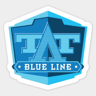 Tomorrowland Transit Authority PeopleMover Blue Line Sticker