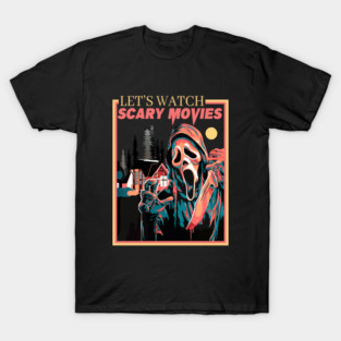 Retro Let's Watch Scary Movie ghostface T-Shirt