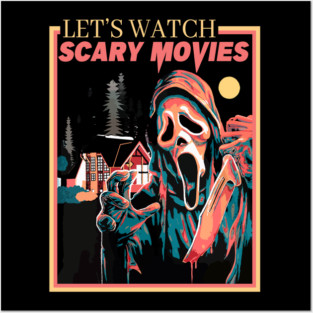 Retro Let's Watch Scary Movie ghostface Posters and Art