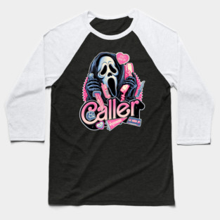 Ghostface SCREAM caller Slasher Baseball T-Shirt