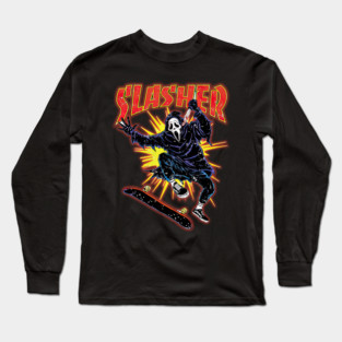 Ghostface Slasher Skating Long Sleeve T-Shirt