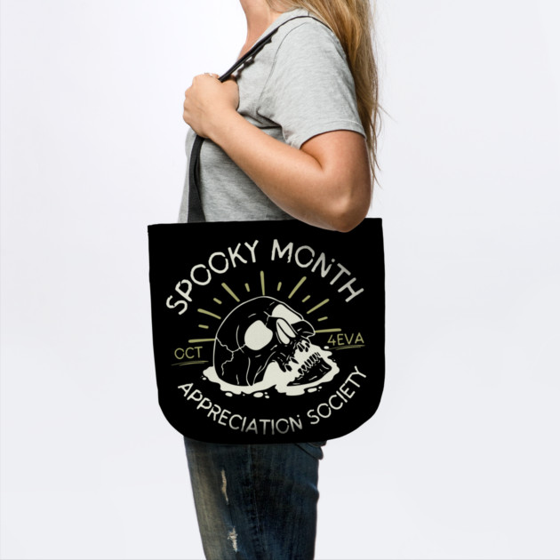 Spooky Month Appreciation Society Skull Halloween by The WYLD Tribe