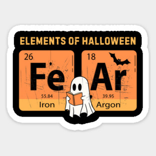 Elements Of Halloween Fear Periodic Table Halloween Sticker