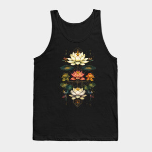 Lotus Flowers Chakra Yoga Sacred Geometry Tank Top
