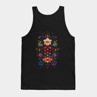Flowers Chakra Yoga Floral Sacred Geometry Lotus Tank Top