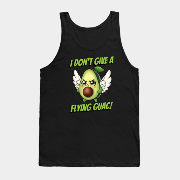 Flying Guacamole Pun Tank Top by H. R. Sinclair