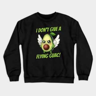 Flying Guacamole Pun Crewneck Sweatshirt