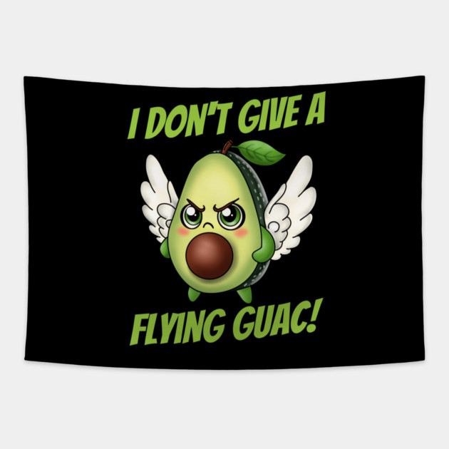 Flying Guacamole Pun Tapestry by H. R. Sinclair