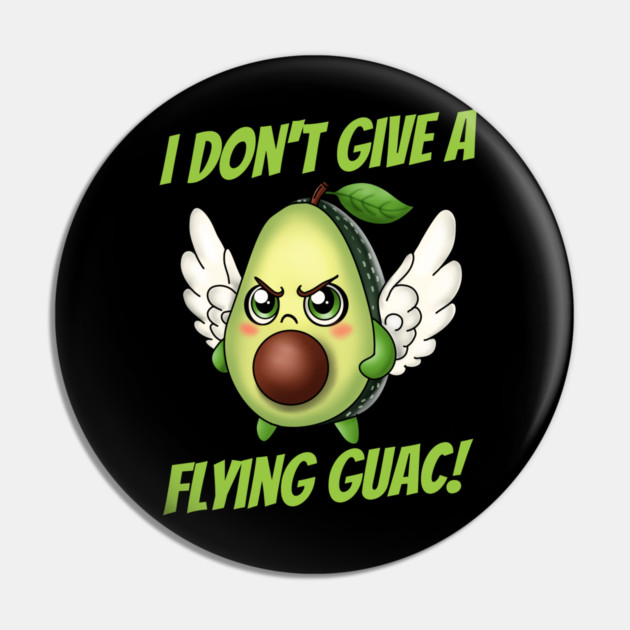 Flying Guacamole Pun Pin by H. R. Sinclair