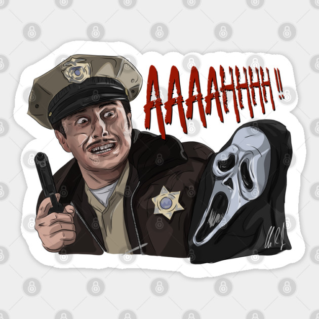 Scream: Dewey Got Scared Sticker by 51Deesigns