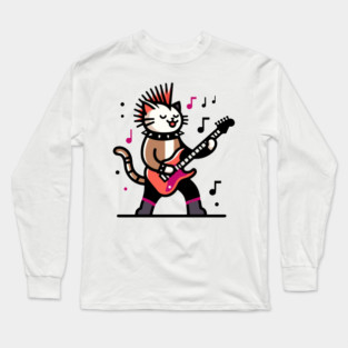 Cat Rock N Roll Long Sleeve T-Shirt