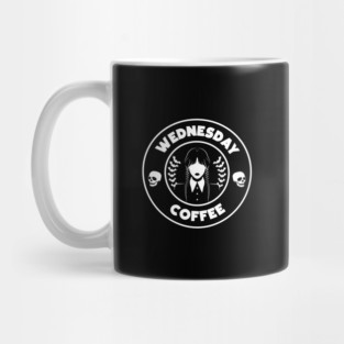 Wednesdays Coffee, funny goth caffeine addiction Mug