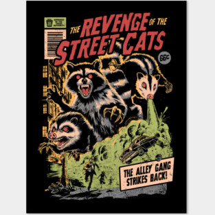 The Revenge of the Street Cats - Dark Horror Movie Raccoon Possum Poster Gift Posters and Art