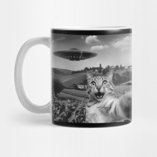 Cat Selfie UFOs Mug