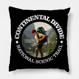 Vintage The Continental Divide National Scenic Trail Pillow