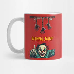 Scary Clown Wants to Show his Room Mug