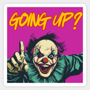 Scary Clown - Halloween Gift - Retro Typography Magnet