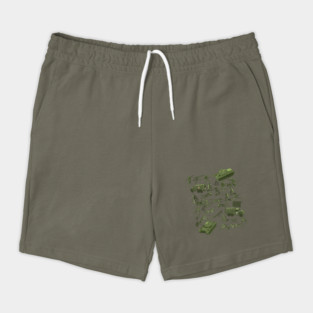 Green Plastic Army Shorts