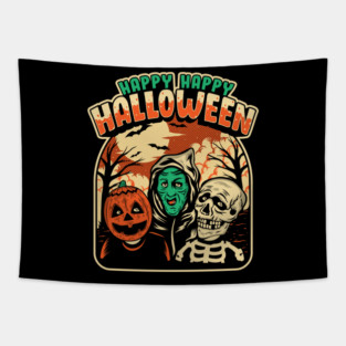 Happy Happy Halloween Tapestry