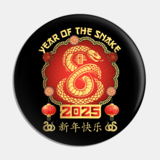 happy chinese new year 2025 year of the snake 2025 Pin