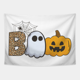 boo halloween with ghost Tapestry