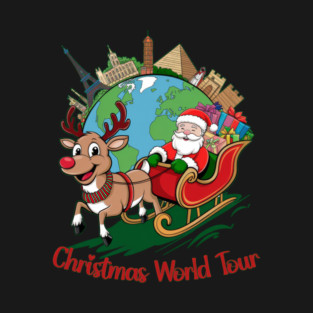 Retro Vintage Christmas World Tour T-Shirt