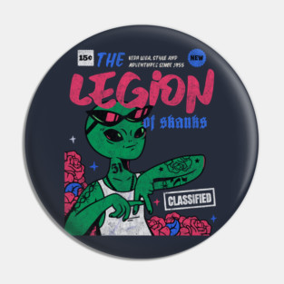 Legion Of Skanks Gangster alien comic Book cover art Pin