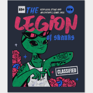 Legion Of Skanks Gangster alien comic Book cover art Posters and Art