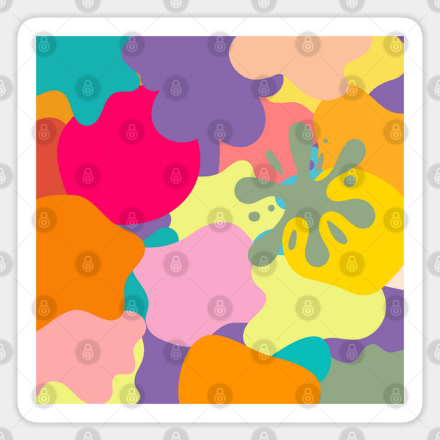 Pastel Pattern - Organic Blobs Sticker by TuncGK