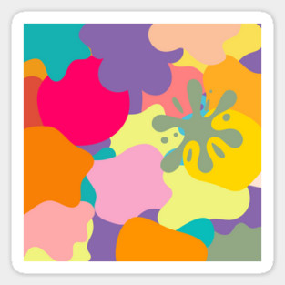 Pastel Pattern - Organic Blobs Magnet