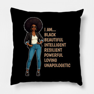 I am a Beautiful Black Woman Pillow