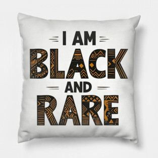 I am black and rare Pillow