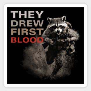 Raccoon Soldier - One Raccoon Army Magnet