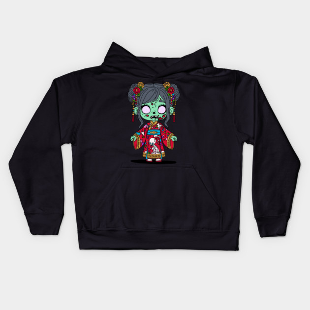 Cute Chinese Zombie Kids Hoodie by H. R. Sinclair