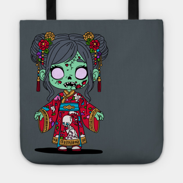 Cute Chinese Zombie Tote by H. R. Sinclair