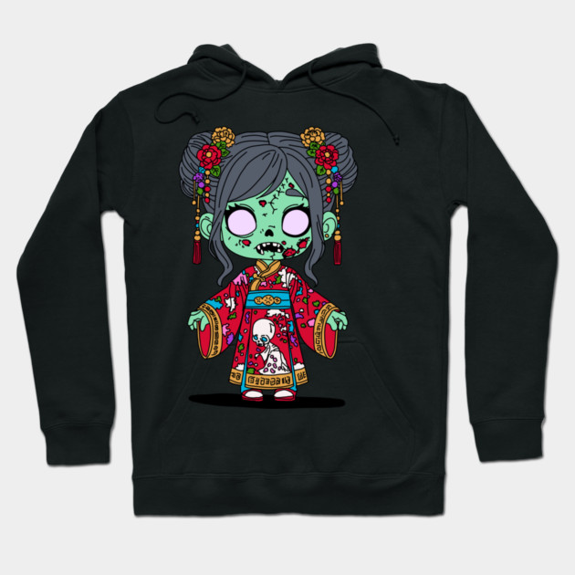 Cute Chinese Zombie Hoodie by H. R. Sinclair