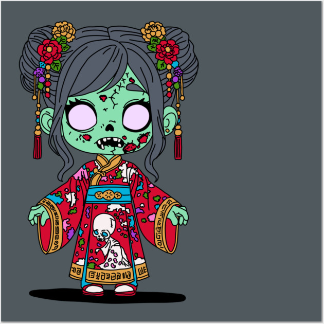 Cute Chinese Zombie Wall Art by H. R. Sinclair