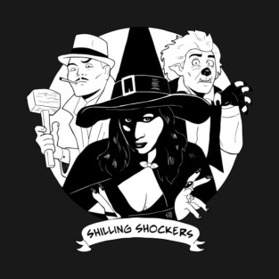 Shilling Shockers Trio Penny, Garou, Von Bulow works well on DARK shirts - Brian Maze design T-Shirt