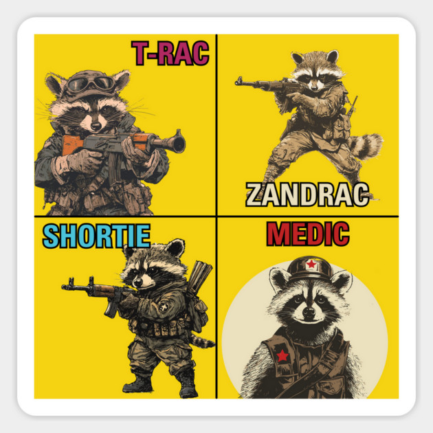 Team Raccoon - Special Forces Magnet by TuncGK