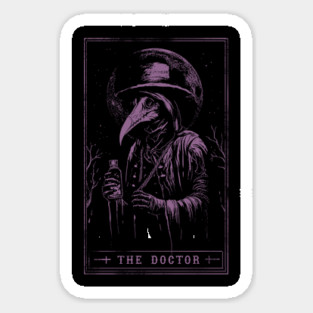 Plague Doctor Tarot Card Sticker