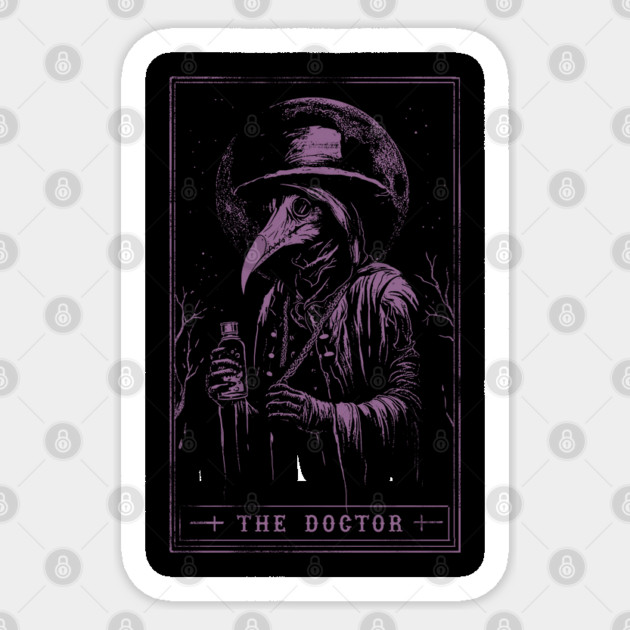 Plague Doctor Tarot Card Sticker by GoshWow®
