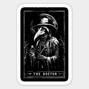 Plague Doctor Tarot Card Sticker
