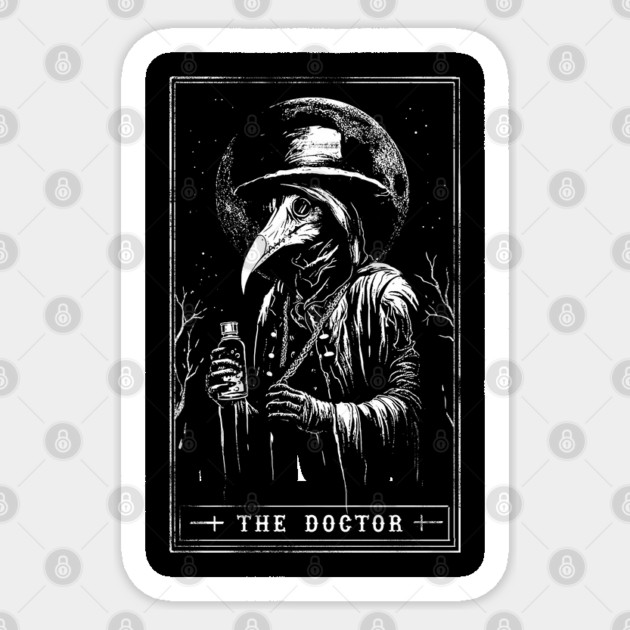 Plague Doctor Tarot Card Sticker by GoshWow®