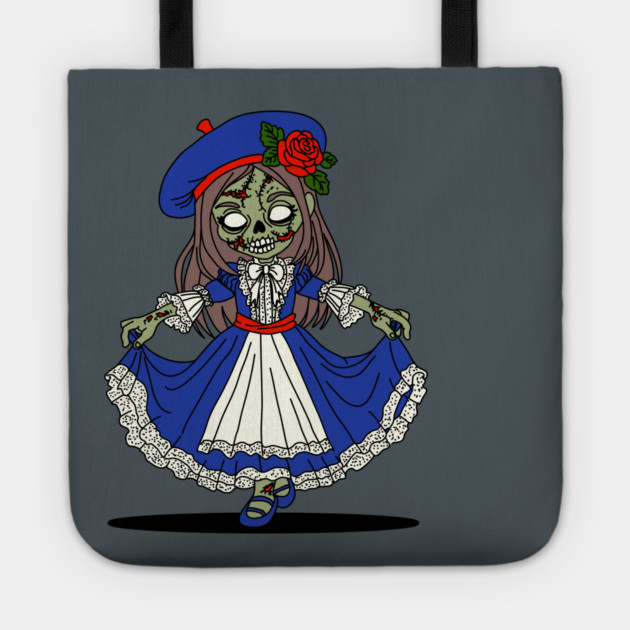 Cute French Zombie Tote by H. R. Sinclair