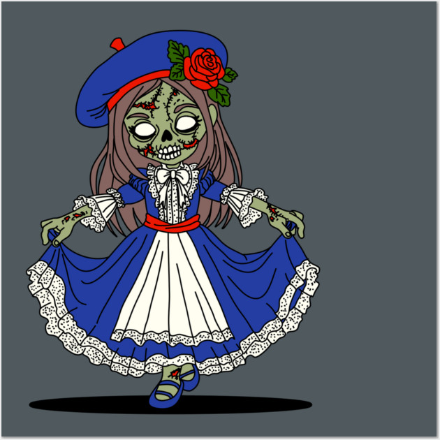 Cute French Zombie Wall Art by H. R. Sinclair